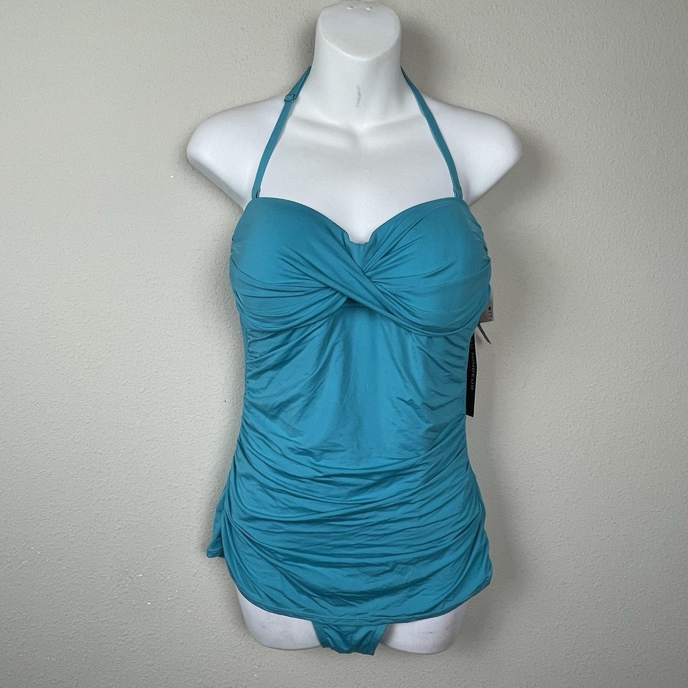 Nwt Jantzen Turquoise One Piece Swimsuit Size 14 Modest‎